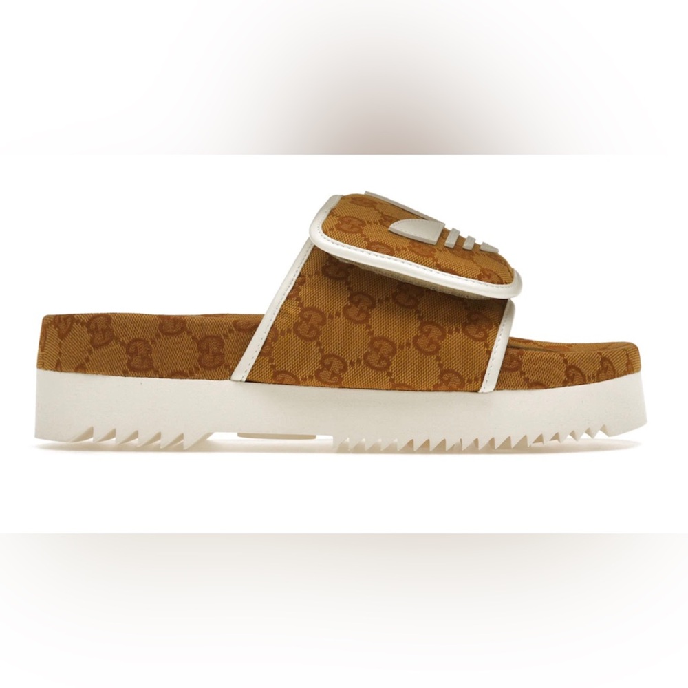 New Authentic Gucci Adidas Slides/Sandals Made in Italy SIze 9